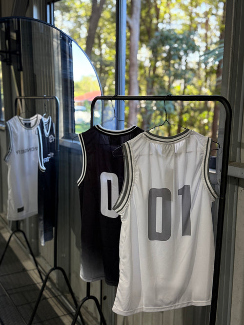 TSL Game Time Jersey On Hanger – lightweight mesh gym and streetwear jersey from Australian activewear brand